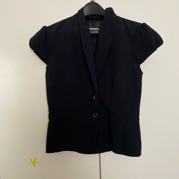 Dark blue to Black Short sleeve blazer - Picture 3 of 3